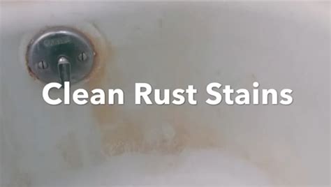 How To Clean A Bathtub Remove Rust And Hard Water Stains With Bar