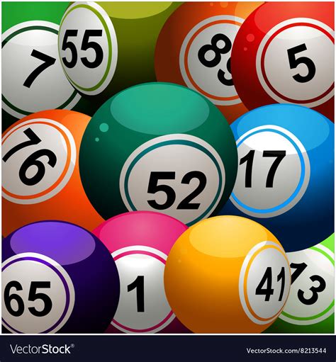 Bingo Balls Close Up Background Royalty Free Vector Image