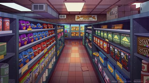 Artstation Convenient Store Background Art Deepstates