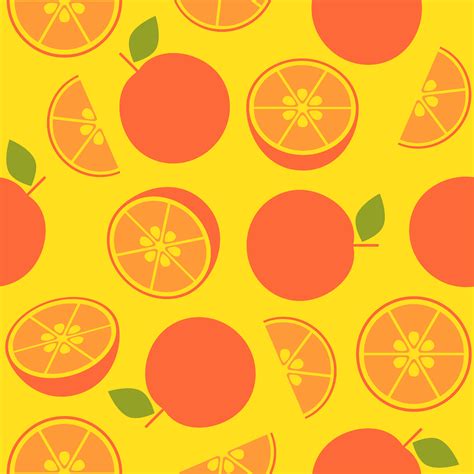 Orange Retro Style Seamless Pattern For Wallpaper Or Wrapping Paper