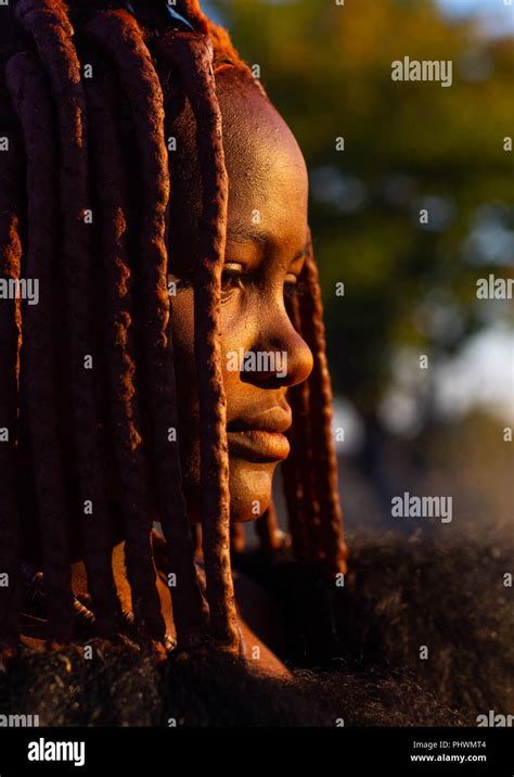 Himba Tribe Woman Face In The Sun Cunene Province Oncocua Angola