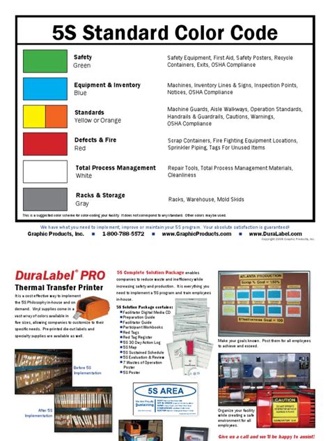 5s Color Guidefeb20 2 Occupational Safety And Health Administration