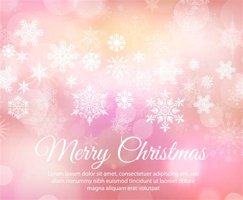 Beautiful Pink Merry Christmas Illustration Vector Art And Graphics