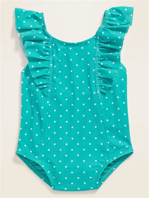 Old Navy Ruffle Strap Swimsuit For Toddler Girls Surf Spray Size 3t