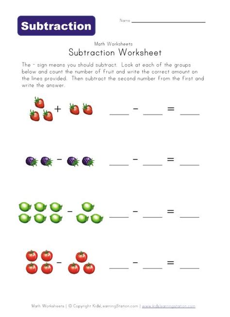 math subtraction worksheets  worksheets  pinterest