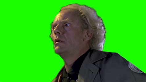 Doc Brown Back To The Future Green Screen Youtube