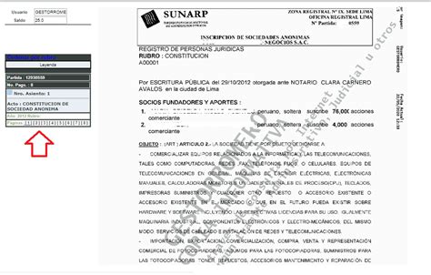 ¿cómo Obtener La Copia Literal Sunarp Por Internet