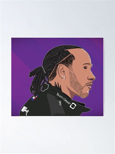 Mercedes F1 Team Driver Lewis Hamilton F1 World Champion Drawing Art