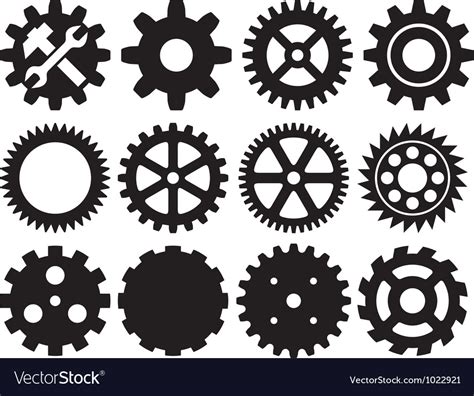 Gear Collection Machine Royalty Free Vector Image