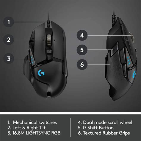 Logitech G502 Hero High Performance Wired Gaming Mouse Vibe Gaming