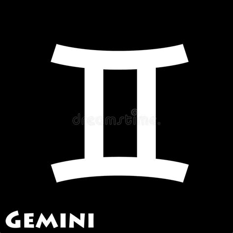 Gemini Zodiac Sign Logo In Vector Stock Vector Illustration Of
