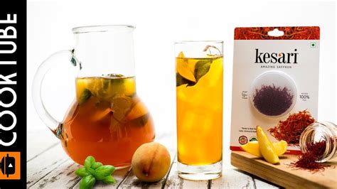 Healthy Skin Peach And Saffron Iced Tea Recipe Easy Drinks Youtube