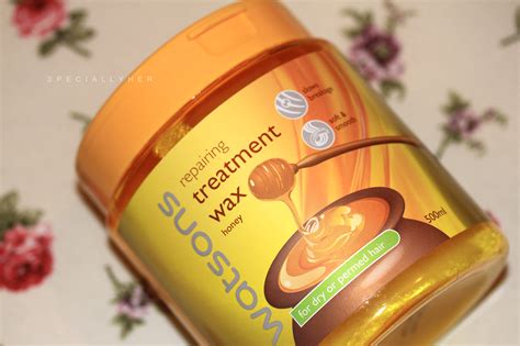 Infused with biotin helps to strenthen hair and maintain scalp health for more luscious, beautiful har. Specially Her: Review: Watsons hair treatment wax (Honey)