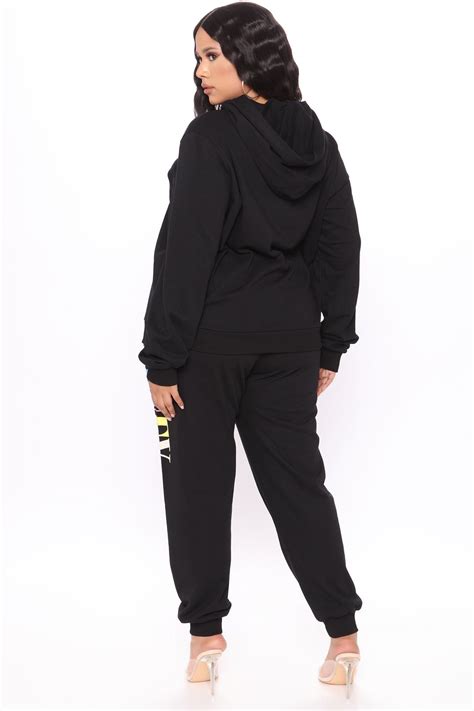Womens Oh Yes Honey Jogger Pant Set In Blackcombo Size Xl By Fashion Nova In 2022 Matching