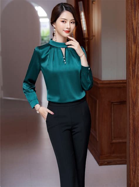 Formal 2 Piece Tops And Flare Trousers Women Business Suits
