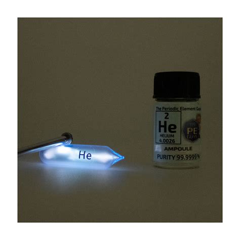 Noble Gases Set Ampoules in a Labelled Bottle. Helium ...