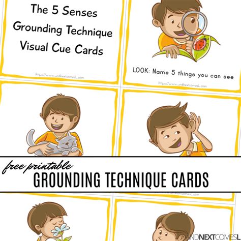 Free Printable Coping Skills Cards For Kids To Practice The 5 Senses