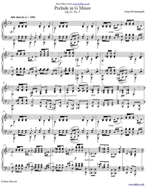 Rachmaninoff Prelude In G Minor Pdf