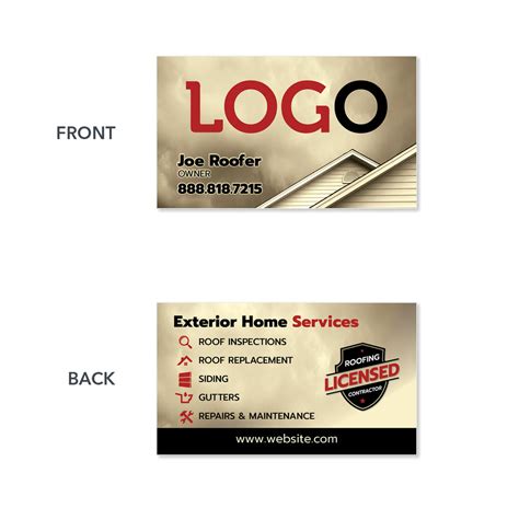 Roofers Business Card Design Customized For You High Quality Print