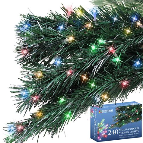 The front door is made of pink and. 240 Bright LED String Christmas Light Static Festive Xmas ...