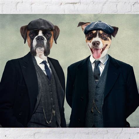 The Peaky Fellas Personalised Two Pet Poster Fable And Fang