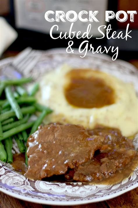 Cook on high for 1 hour and then to low. Crock Pot Cubed Steak with Gravy - The Country Cook