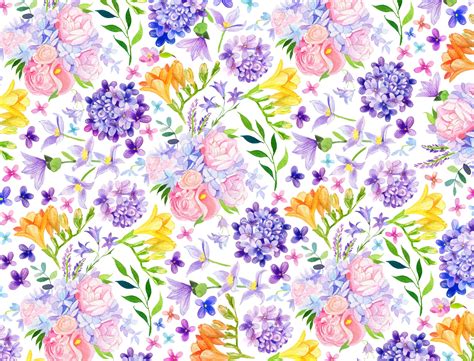 Spring Flowers Pattern By Karinka Bu On Dribbble