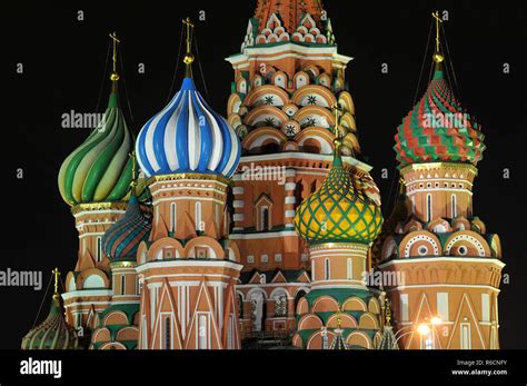 Russia Moscow Domes Of The St Basil S Cathedral Stock Photo Alamy