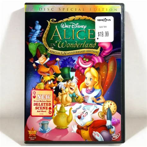 Walt Disneys Alice In Wonderland 2 Disc Dvd 1951 Special Un Anniv