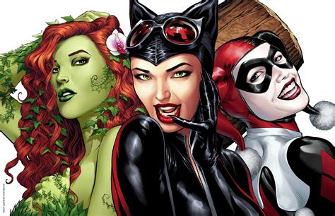 Download Catwoman Poison Ivy Harley Quinn Dc Comics Comic Gotham City Sirens 4k Ultra Hd Wallpaper
