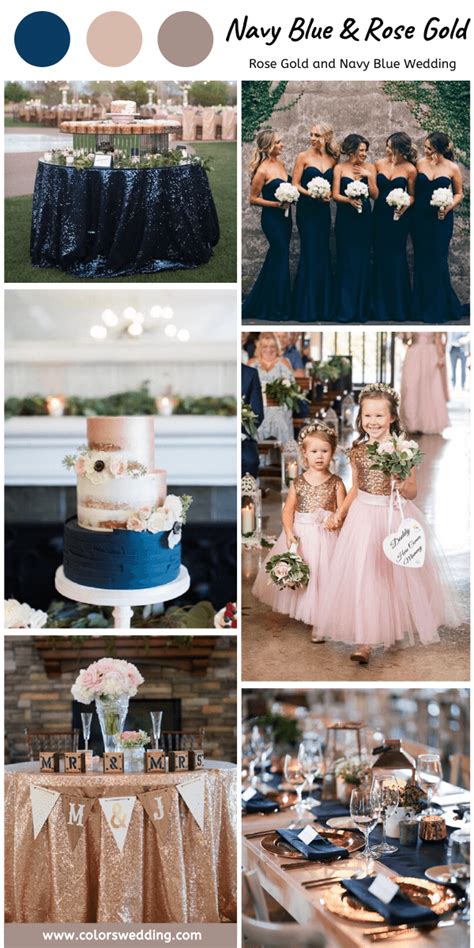Best 8 Rose Gold And Navy Blue Wedding Color Ideas Navy Blue And Gold