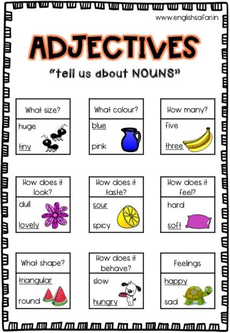 Adjectives For First Graders