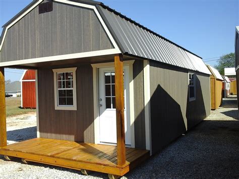 12x32 Lofted Barn Cabin Poly Storage Site