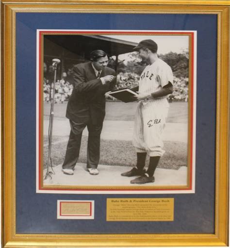 Lot Detail Babe Ruth George Bush Signed Collage