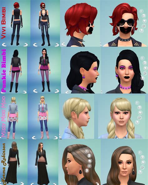 The Sims 4 Female Characters By Moothehedgedog On Deviantart