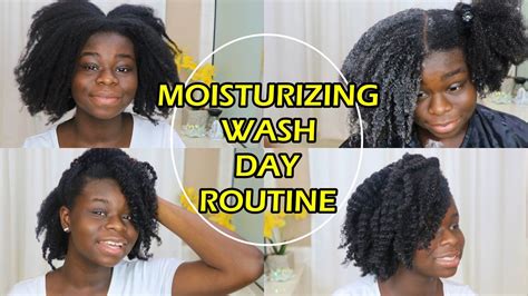 Moisturizing Natural Hair Wash Day Routine For Hair Growth