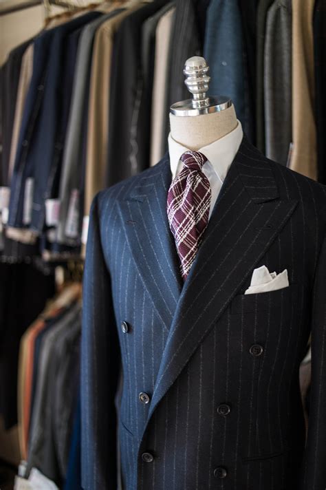 Bandtailor — Navy Chalk Stripe Double Breasted Suit By Bandtailor