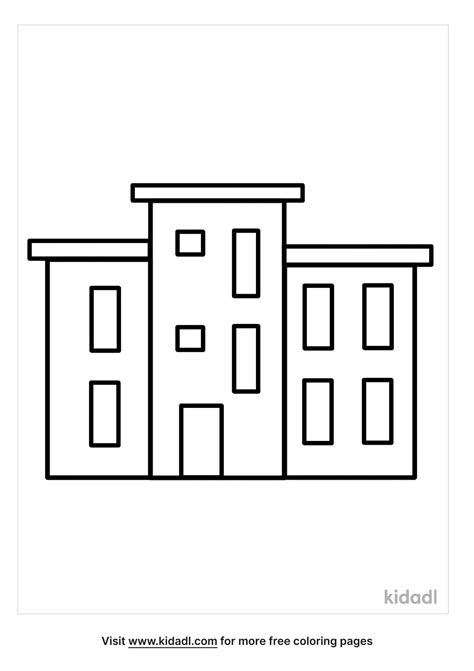 Free Building Coloring Page Coloring Page Printables Kidadl