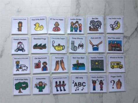 PECS Boardmaker Nursery Rhyme Cards For Autism ASD SEN ADHD Aspergers EBay