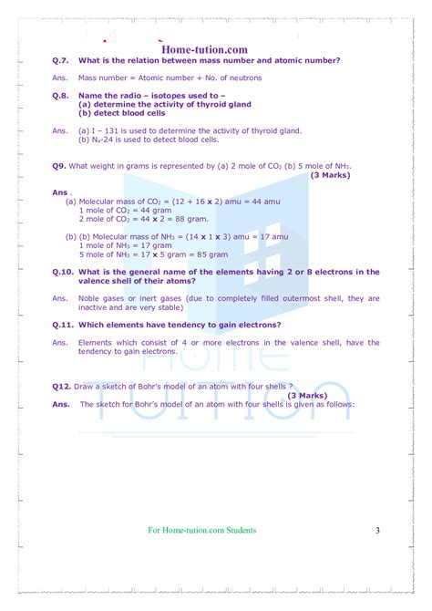 Important Questions For Class 9 Science Chapter 4 Structure Of The Atom