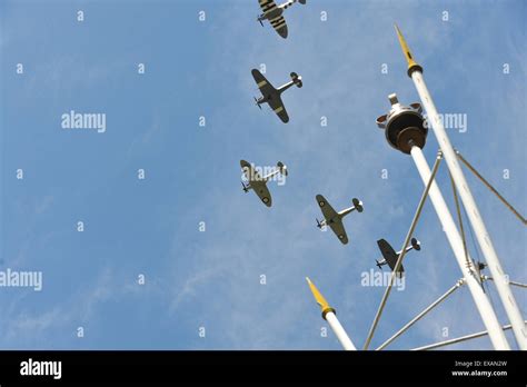 Battle Of Britain Memorial Flight 75th Anniversary Flyby Over