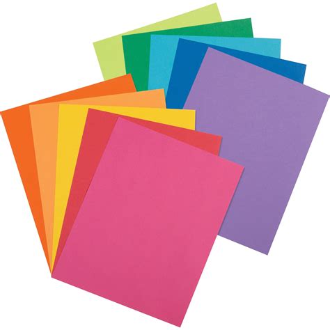 Pacon Pac101199 Colorful Cardstock 250 Pack Assorted Walmart