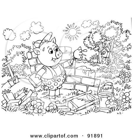 Frontal symmetric image of wolf looking. Royalty-Free (RF) Clipart Illustration of a Black And ...