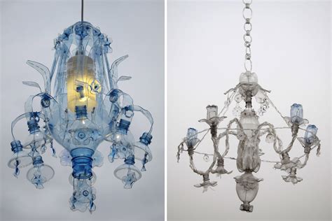 Chandeliers Constructed From Recycled Plastic Pet Bottles