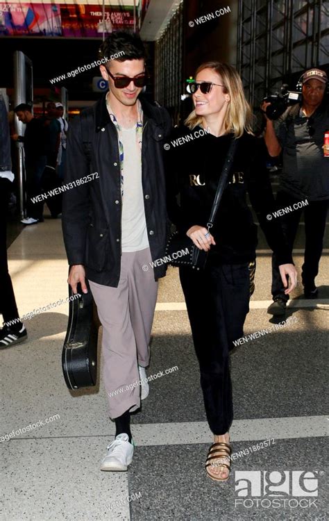 Brie Larson And Her Fiancé Alex Greenwald Depart From Los Angeles International Lax Airport