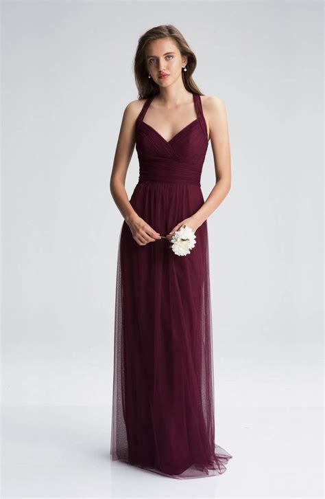 Wine Colored Halter Bridesmaid Dress Wine Bridesmaids Dresses Wine