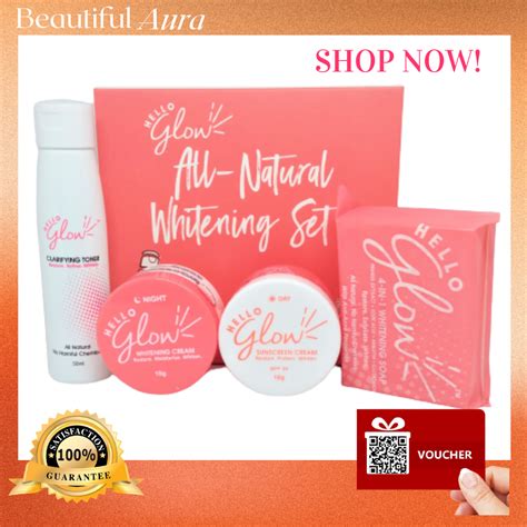 Hello Glow All Natural Whitening Set New Packaging Hello Glow