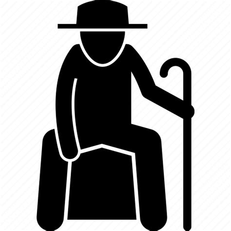 Elderly Man Old People Priority Seat Senior Citizen Icon Download On Iconfinder