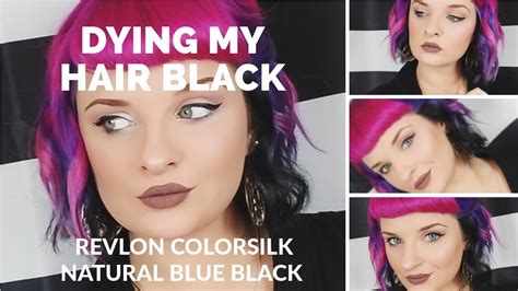 Dying The Bottom Of My Hair Black With Box Dye Youtube