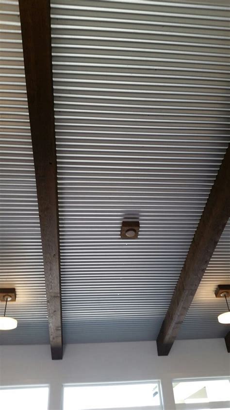Corrugated Tin Ceiling With Beams Corrugated Tin Ceiling Metal Panel